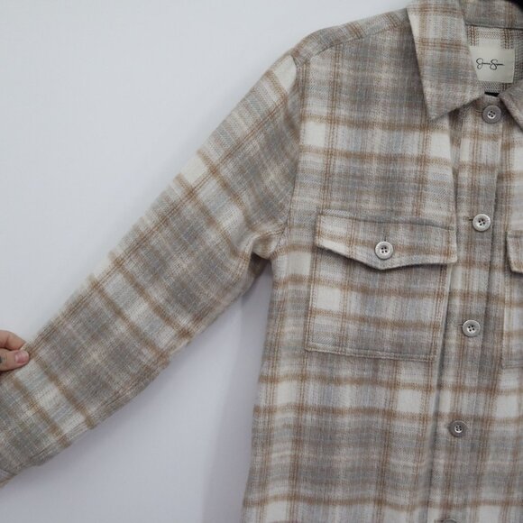 Jessica Simpson Romi Shirt Jacket Womens XL Gray Preppy Rugged Outdoorsy Western - Picture 4 of 16